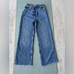 Zara Classic Blue Wide Leg Women's Jeans